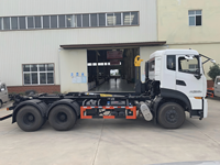 Camion benne à benne basculante 6x4 robuste 20-25T avec bras de levage hydraulique, camion de collecte de déchets, un camion pour plusieurs conteneurs