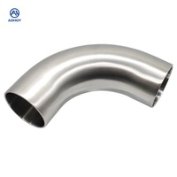 Aohoy Vente en gros pour commandes en gros, Raccord coudé soudé à 90 degrés en acier inoxydable sanitaire 304 316 pour le refroidissement des liquides