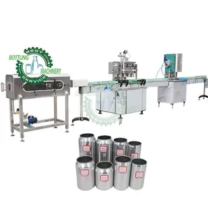 A to Z SUS304 rotary Isobaric split 12 head carbonated soda water beverage foaming wine 200ml can filling line plant equipment