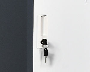 Casillero escolar de 3 PUERTAS DE Metal, casillero para gimnasio, mueble negro - Product Image 4