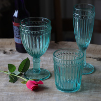 Prix usine Vintage Cocktail Verre À Vin Tasses Golden Edge Multi Couleur Verrerie Fête De Mariage Vert Bleu Violet Rose Gobelets