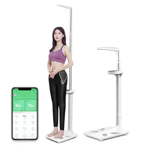 Balança de peso e altura para humanos, balança eletrônica inteligente digital de medição por bluetooth, gordura corporal, bmi, eletrônica e mecânica, inteligente, ultrassônica
