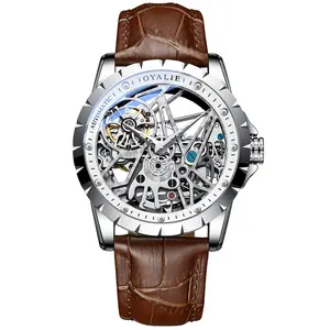 Private Label Luxury Wristwatch Automatic Movement Tourbillon Waterproof Men Mechanical Fly Wheel Wrist Watch
