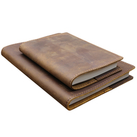 Couverture de carnet de chèques personnalisée avec logo, journal de voyage créatif rechargeable fait à la main, carnet en cuir véritable personnalisé A6 A5, en stock