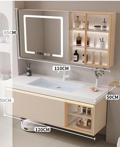 Lujo decoración del hogar lavabo de madera maciza muebles de baño impermeable gabinetes de baño tocador de baño al por mayor - Product Image 4