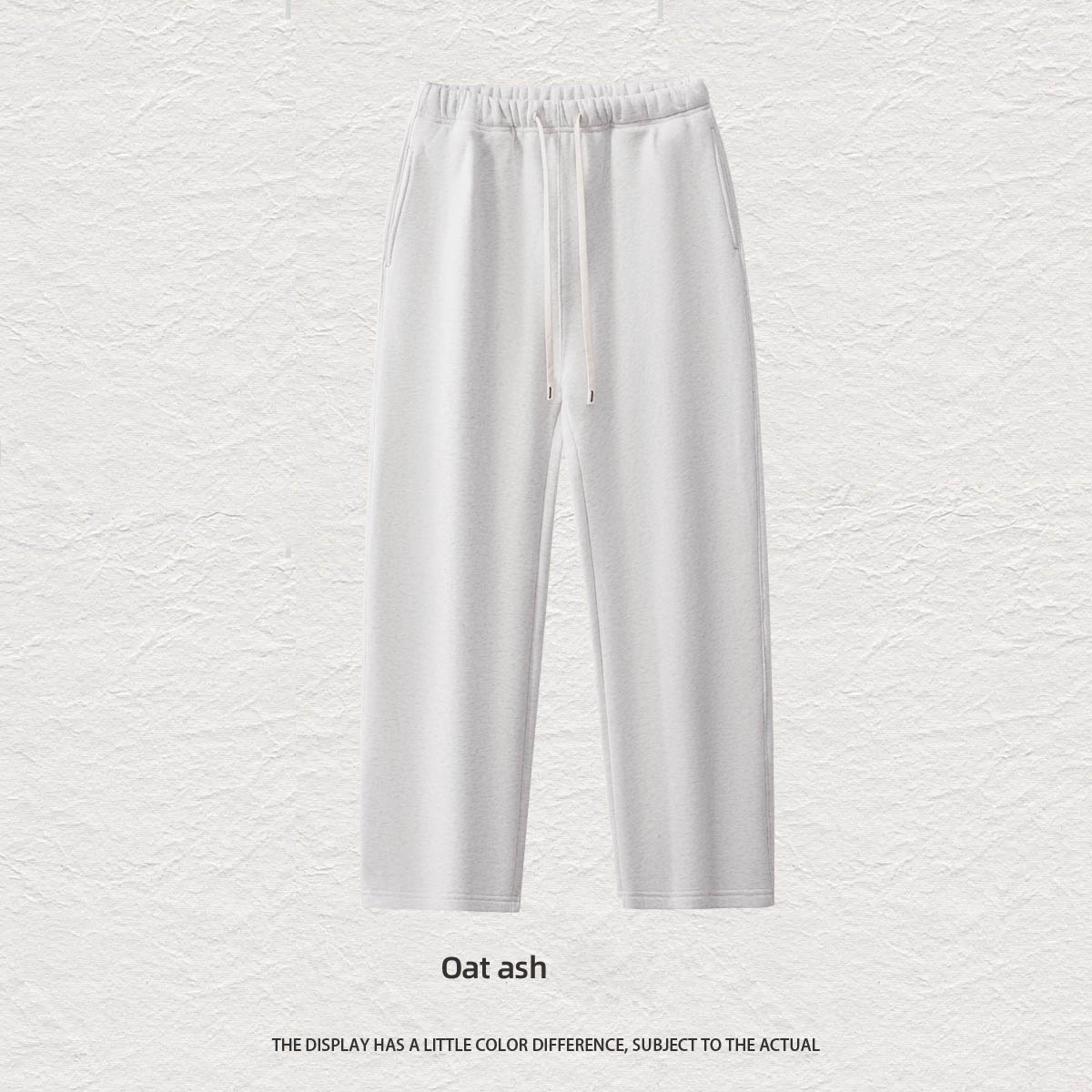Pantalón recto gris claro