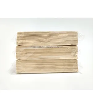 Disposable Eco-friendly Bamboo Kraft 1ply Square Box Facial Tissue Paper