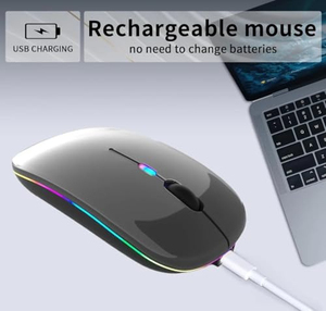 High Quality Wireless 2.4g Blue Tooth Thin Wireless Charging <b>Mouse</b> Led Light Game <b>Computer</b> Wireless Dual Mode <b>Mouse</b> - Product Image 4