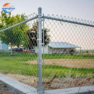 Galvanized PVC Coated Chain Link <strong>Fence</strong> with Top Barbed <strong>Wire</strong> Diamond Hole Cyclone <strong>Wire</strong> <strong>Fence</strong> Design for Farm Field &amp;Security <strong>Gate</strong> - Product Image 6