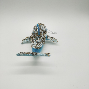 ของตกแต่งคริสต์มาสแก้วเป่ารูปปลาวาฬชีวิตทางทะเลเครื่องประดับคริสต์มาสแก้วปลา<span class=keywords><strong>ฉลาม</strong></span>สีน้ำเงิน - Product Image 4