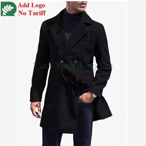 Veste coupe-vent pour homme, double boutonnage, longue veste coupe-vent, vêtement d'extérieur, veste homme - Product Image 3