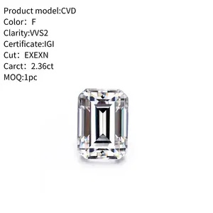 Gra认证花式形状祖母绿切割Dvvs白色松散硅石钻石2*4毫米-12 * 14毫米高品质实验室种植钻石