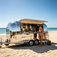 Petits camions de vente ambulante mobiles de 9, 12, 16 et 20 pieds, entièrement équipés d'une cuisine complète, pour la vente de glaces, de café et de nourriture.