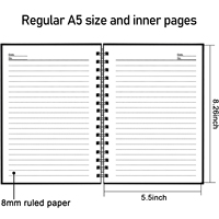 CADEAU IDÉAL Carnet à spirales personnalisé avec couverture rigide A5, couverture de carnet imprimée, agenda, planificateur, carnet à spirales B6, promotion, carnet de notes A4