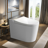 Toilette intelligente moderne de luxe monobloc en céramique avec chasse d'eau automatique et télécommande Bidet électrique WC Sanitaire monté au sol