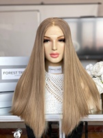 Perruque juive à nœuds simples, aspect naturel, design 5.0, en cheveux humains vierges de qualité supérieure, avec dentelle frontale et ligne de cheveux naturelle, pour fournisseurs de salons