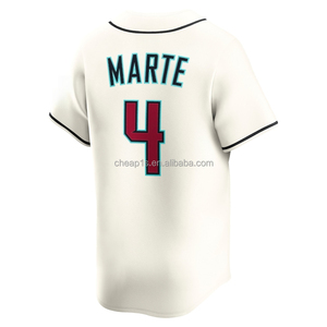 Maglia da Baseball dei Arizona Diamondbacks con Ricamo all'Ingrosso # 51 Randy <span class=keywords><strong>Johnson</strong></span> # 7 Corbin Carroll # Abbigliamento da softball 4 Ketel Marte - Product Image 5