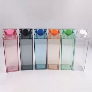 1000ML 500ML <b>Clear</b> Reusable Plastic Leak-Proof Dishwasher Safe Party <b>Water</b> <b>Bottle</b> <b>with</b> Lid and <b>Straw</b> - Product Image 2