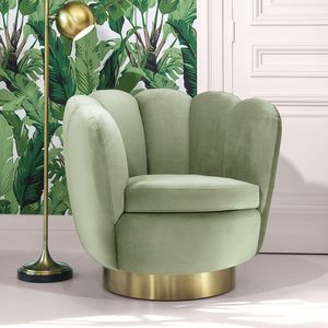 Boucle Fabric Accent <strong>Arm</strong> <strong>Chairs</strong> Furniture Relaxed Swivel Velvet Sofa <strong>Flower</strong> Shape Lounge <strong>Chair</strong> for Hotel Living Room - Product Image 1