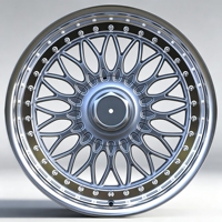 Jantes en alliage style JDM rétro pour voitures anciennes, 17-18 pouces, 8J-9J, argent, ML Deep Lip, compatibles avec les nouvelles Audi haute performance