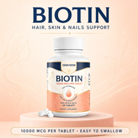 Comprimés de Biotine Avancée OEM ODM Marque Privée – Complément Beauté et Vitalité Capillaire pour Hommes et Femmes – Bien-être Quotidien