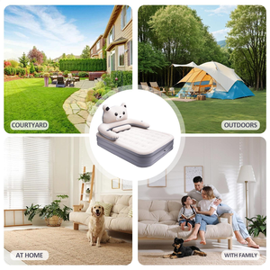 Matelas gonflable de camping, matelas taille Queen, lit d'air confortable à gonfler pour la maison, les voyages, les pique-niques, le camping - Product Image 5