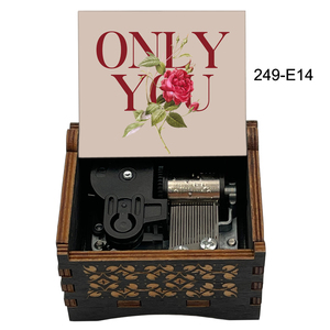Only You Wooden Music Box 18 Note Wind up Movement Special Gift for Wife Husband Lover Girlfriend Birthday Valentine's Day - Product Image 6