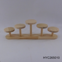 Support en bois pour petites plantes succulentes