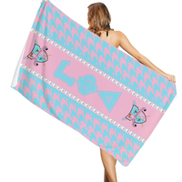 Serviette de plage personnalisée TOP LADIES OF DISTINCTION TLOD, design moderne, tissu doux, idéale pour les vacances d'été