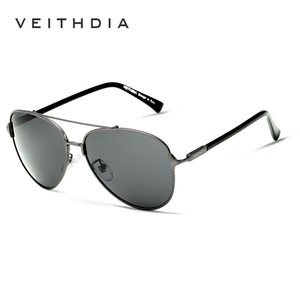 Veithdia Men's Aviator Sunglasses Polarized UV400 Metal <b>Frame</b> TAC Lens Type 3 Sunshades - Product Image 5