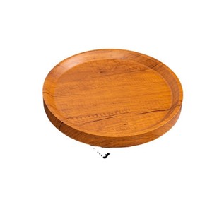Bandeja de Madera para Reposabrazos de Sofá, Mesa Auxiliar Redonda Giratoria de Madera Maciza, Diseño Moderno y Simple - Product Image 5