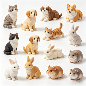 Statuette d'animal en résine, petit <span class=keywords><strong>lion</strong></span> <span class=keywords><strong>roi</strong></span>, pour les cadeaux de fête d'anniversaire et les cadeaux pour les enfants - Product Image 3