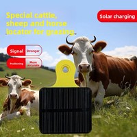 Traceur GPS 4G IP67 pour bétail, étiquettes d'oreille de positionnement GPS extérieur avec bouton, conçues pour bovins, ovins, caprins, chevaux, chameaux