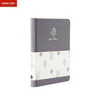 Cahier A5/A6 à couverture rigide écologique en tissu de lin en cuir imprimé en soie signet journaux à pois à feuilles mobiles étui en tissu cahiers