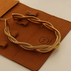 Kalung jangkar rantai ular Chunky Punk kalung Choker gipsi Stainless steel berat besar berlebihan perhiasan uniseks - Product Image 3