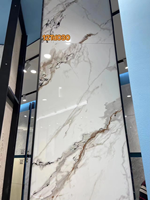 Carrelage en porcelaine de marbre de luxe à haute brillance 60x120cm, épaisseur 10mm, résistant à l'usure