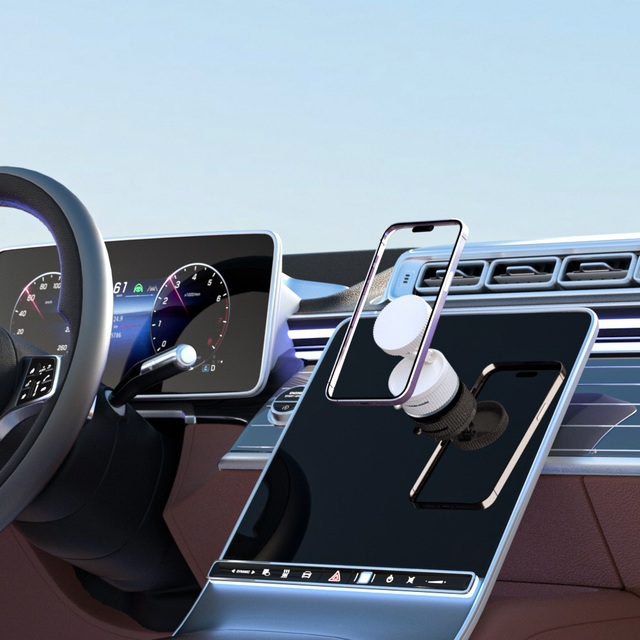 Stable Vacuum Adsorption Suction Vacuum Cell Mobile Desk Stand Car Magnetic Phone Holder