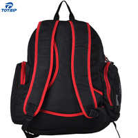 Sac à dos d'entraînement de luxe personnalisé pour accessoires de boxe, avec poche thermique jacquard, doublure en polyester résistante à l'eau et sangles réglables