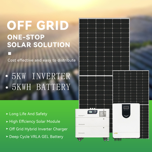 ชุดระบบพลังงานแสงอาทิตย์ครบชุด 48V/51.2V กำลังสูง 3KWH-30KWH 5KW-30KW คลื่นไซน์บริสุทธิ์ MPPT ไฮบริด แบตเตอรี่ลิเธียมไอออน ปรับแต่งได้ - Product Image 1