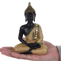 Artisanat en résine polyrésine, sculpture de Bouddha thaïlandaise, artisanat, statue de Bouddha pour jardin zen, décoration intérieure, pour les fournitures d'art et d'artisanat