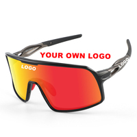 Lunettes de soleil polarisées surdimensionnées personnalisées pour le sport, lunettes de soleil pour hommes et femmes, lunettes de soleil pour le vélo de montagne pour hommes