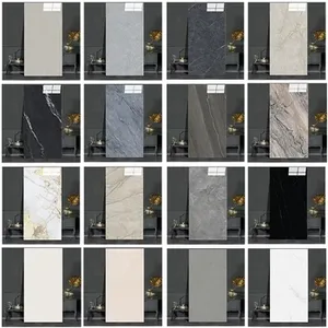 Trung Quốc gốm gạch nhân tạo slab tối màu xám mờ thiêu kết đá 750*1500*10 mét 4 mặt liên tục kết cấu sàn đá cẩm thạch gạch - Product Image 3