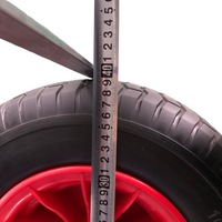 Roue en mousse PU 16x6.50-8 avec jante en plastique, capacité de charge de 300 kg pour tondeuses à gazon/chariots de plage