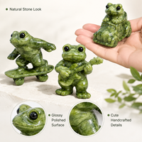 Naturstein-Frösche-Figur, Halloween-Deko, 5 Stile, niedliches Tier-Ornament für Zuhause und Schreibtisch