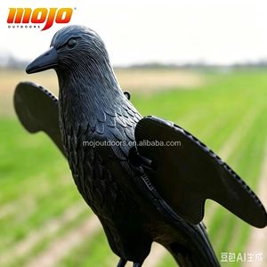 MOJO Outdoors Appât pour Corbeaux Magnétique à Ailes Battantes, Attire les Oiseaux, Alimenté par 6 Piles AA, Conception Légère en Plastique, Longue Portée - Product Image 3