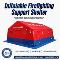 Tente gonflable d'urgence pour sauvetage incendie, à structure pneumatique, double couche, en PVC Oxford, imperméable, pour secours en cas de catastrophe, taille personnalisée