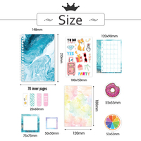 Kit de papeterie pour journal A5 personnalisable à imprimer soi-même, style artisanal, cadeau pour enfants et adultes