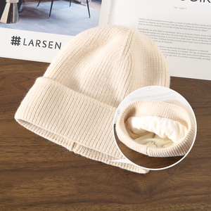 Tùy Chỉnh Mùa Đông Beanie Cho Nam Giới Phụ Nữ Dày Lông Cừu Lót Bên Trong Mềm Ấm Nhiệt Dệt Kim <span class=keywords><strong>Hat</strong></span> Trượt Tuyết Mũ Còng Beanie Mũ - Product Image 5