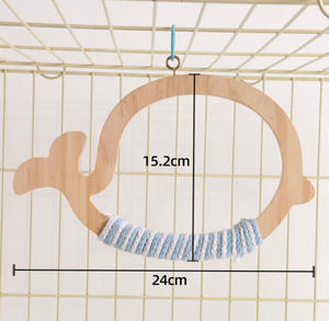 แท่นนั่งนกวาฬ ทำจากไม้เนื้อแข็งธรรมชาติ ปลอดสารพิษ เป็นมิตรกับสิ่งแวดล้อม เหมาะสำหรับนกแก้ว นกขุนทอง นกค๊อกคาเทล และนกขนาดเล็ก - Product Image 1