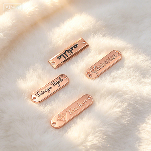 New Design 3D Metal Logo Plate Brass Engraved Metal Label Vintage Metal Badge for Jewelry Leather Craft - Product Image 5
